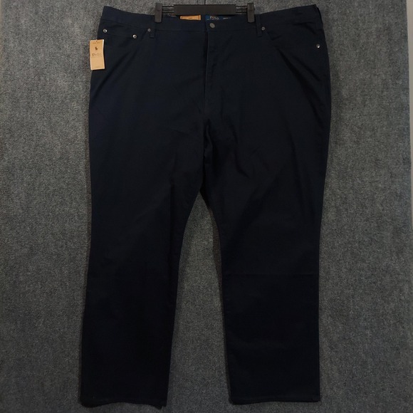 Polo Ralph Lauren Pants Mens 50Bx32 Navy Classic Fit‎ Stretch Cotton Denim